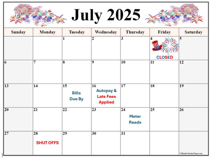 July 2025 Calendar